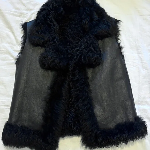 All Saints 3-in-1 Black Leather Moto Jacket with removable shearling lining - Picture 3 of 9